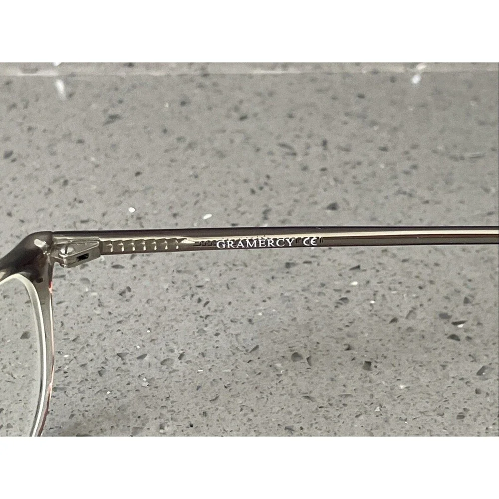 Gramercy Grey Crystal 51-18-140 Plastic Eyeglasses Frames ONLY full rim oval